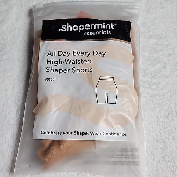 NWT Shapermint High Waisted Body Shaper Shorts Color Latte - Picture 4 of 7